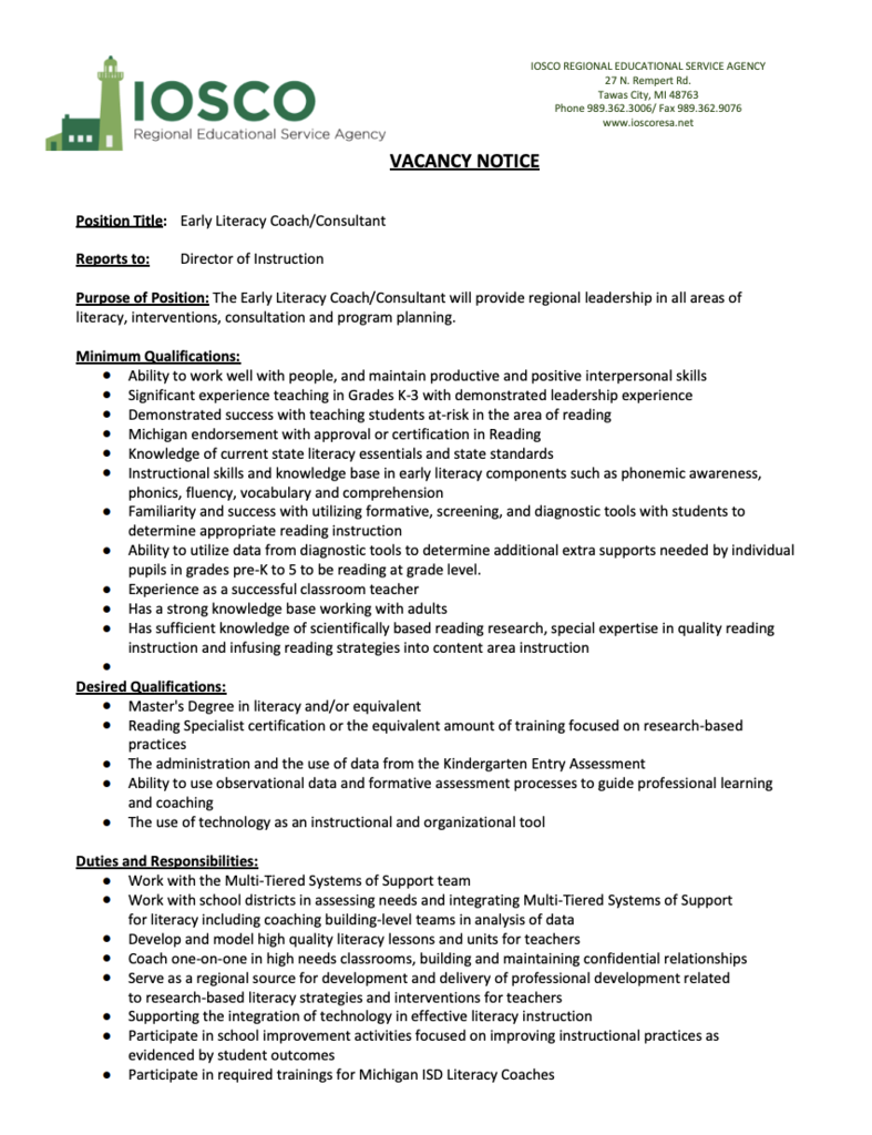 job opportunity
