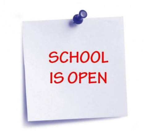 school is open sticky note