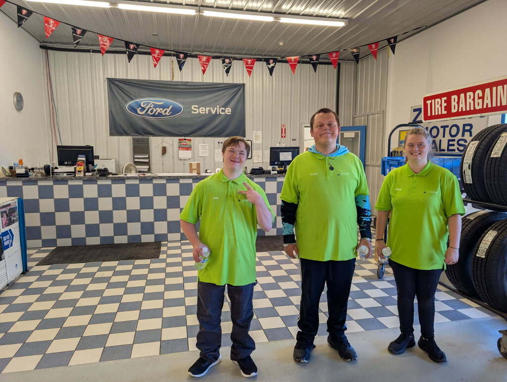 Students  inside Zubek Ford