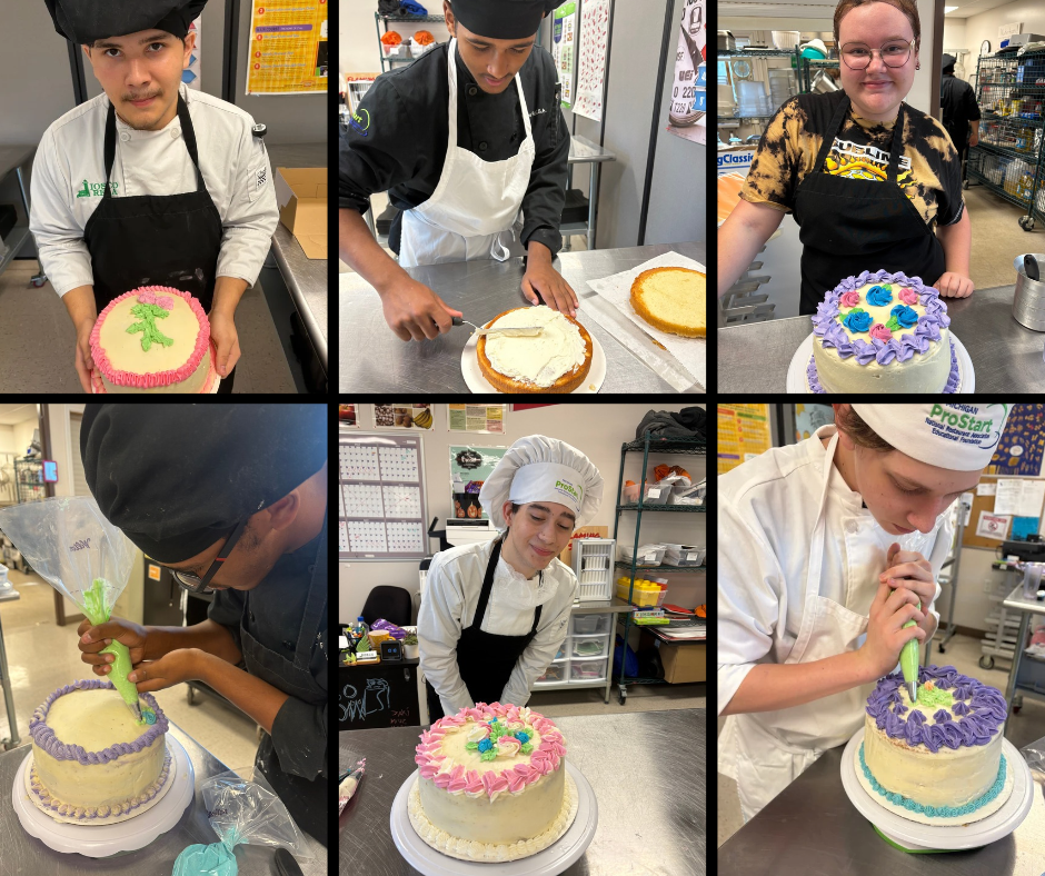 Culinary Student Cake Decorating