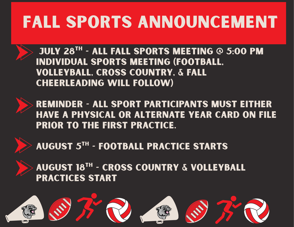 Fall Sports Information 