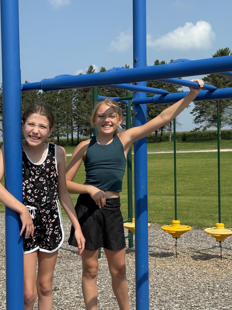 2 girls playing outside