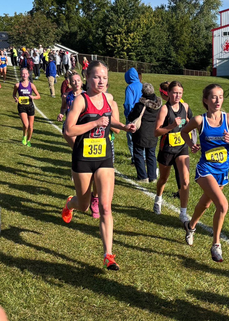 Abby Droessler running at Darlington