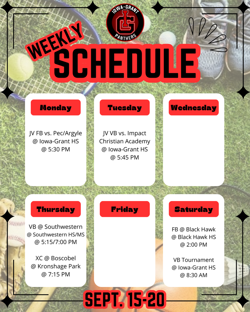 IGHS Sept. 15-20