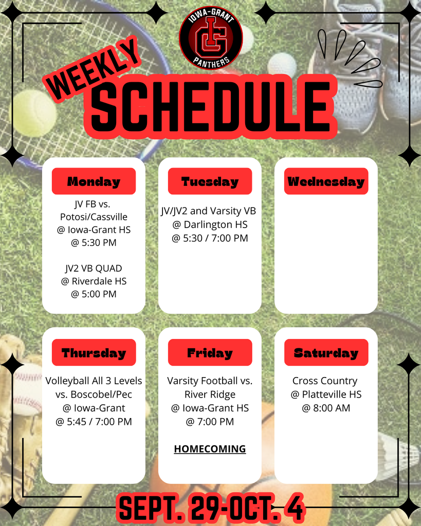 IGHS Sept. 29-Oct.4