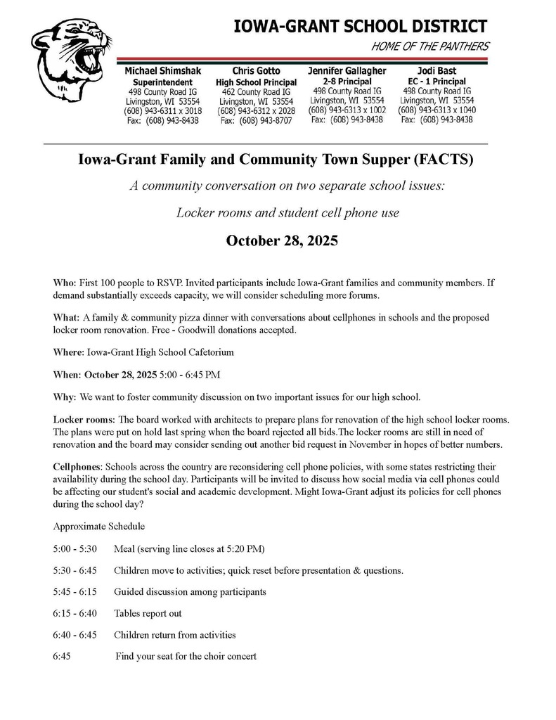 FACTS Supper Information 10-28-25