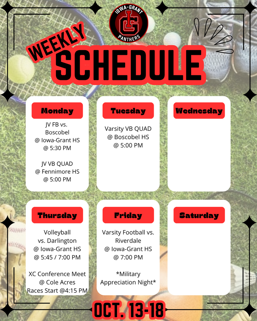 IGHS Oct. 13-18
