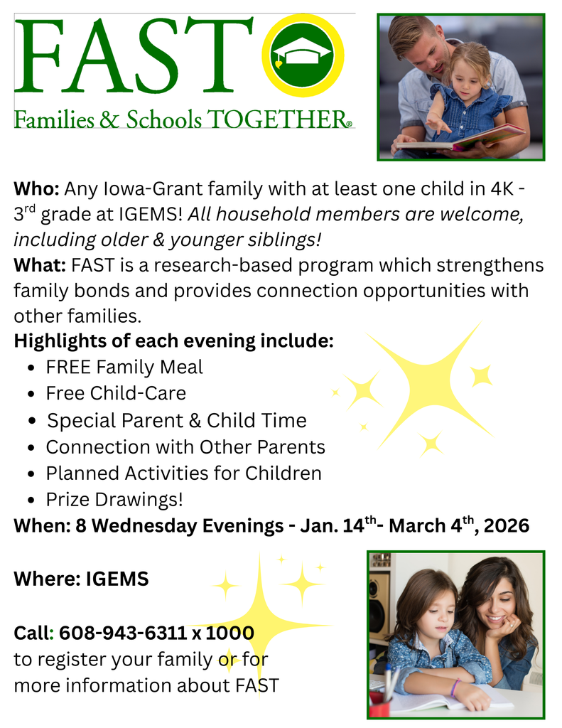 Flyer explaining the FAST program for elementary students and parents.