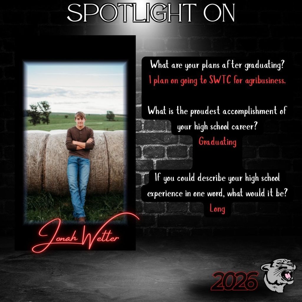 Senior Spotlight - Jonah Wetter