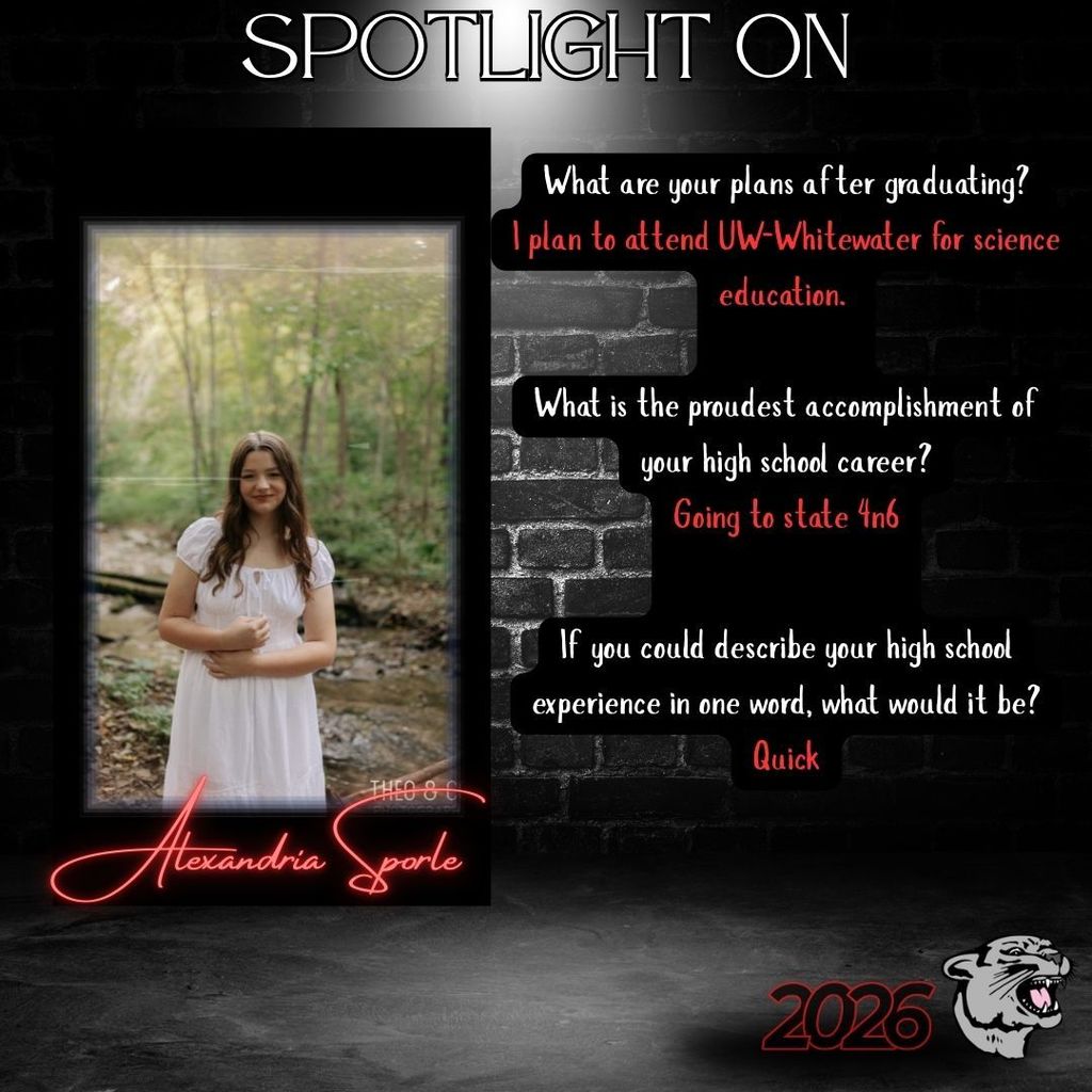 Senior Spotlight - Alex Sporle