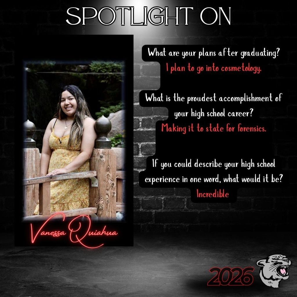 Senior Spotlight - Vanessa Quiahua
