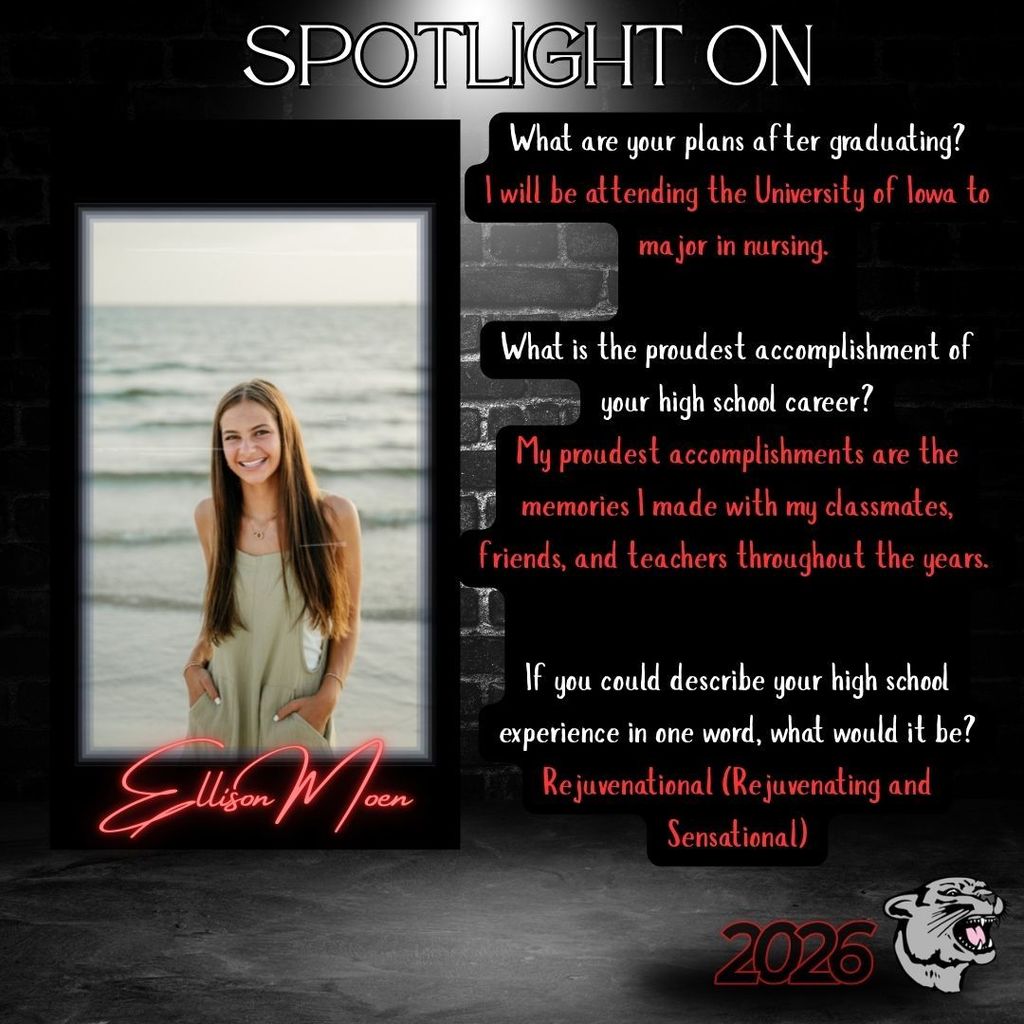 2026 Senior Spotlight - Elli Moen