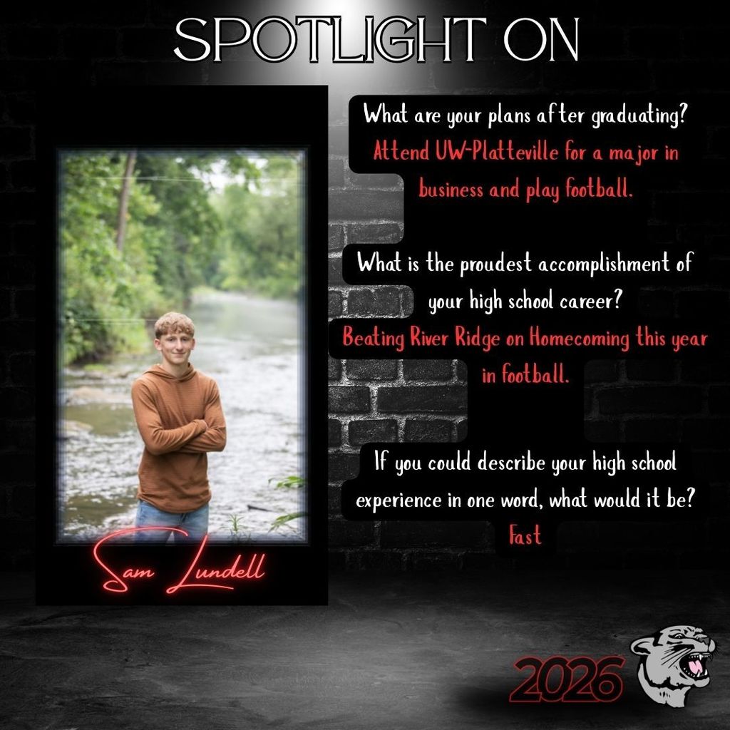 Senior Spotlight - Sam Lundell 