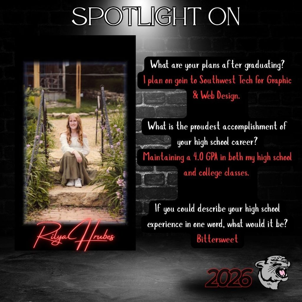 2026 Senior Spotlight - Rilya Hrubes