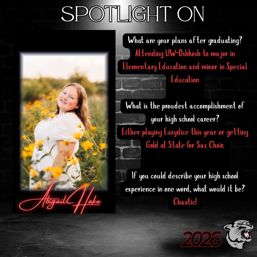 2026 Senior Spotlight - Abigail Hake 