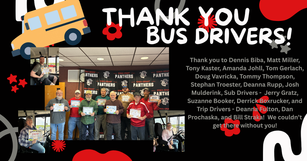 Thank You Southwest Bus and Iowa-Grant Drivers!