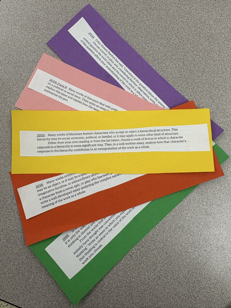 AP English past prompts 