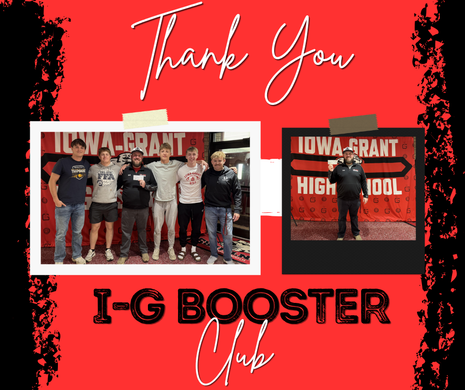 Iowa-Grant Booster Club Donation