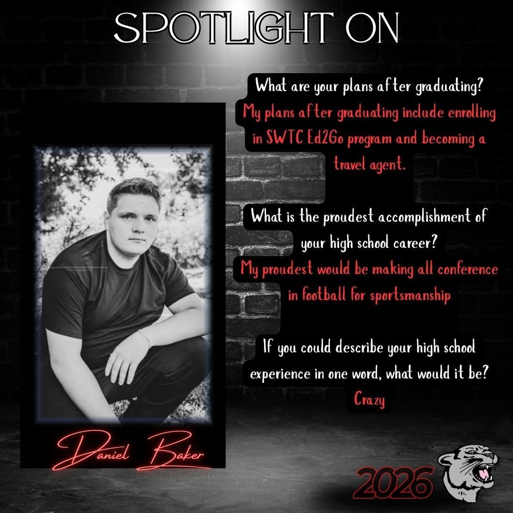 2026 Senior Spotlight - Daniel Baker