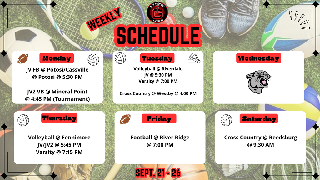 IGHS Athletics: Sept. 21-26
