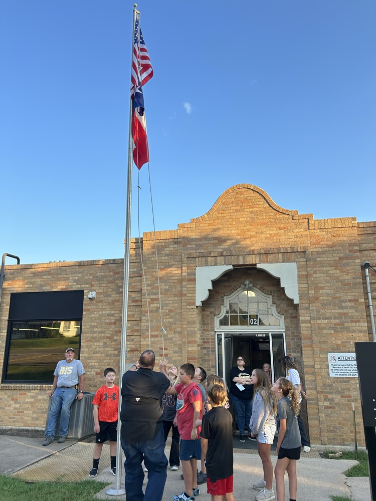 raising flag