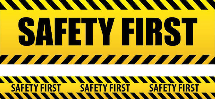 pic that says safety first