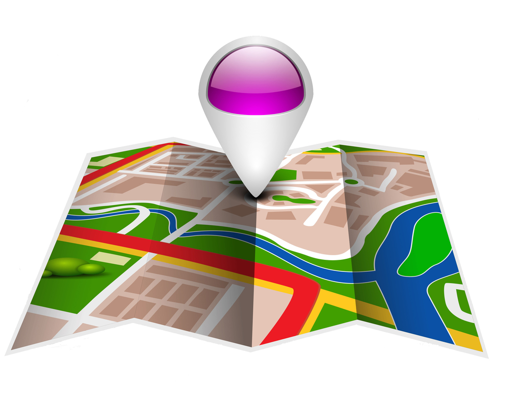 map with a location pin