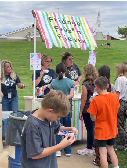 students at Friday Frozen Fiesta