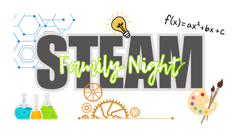 Picture of the words STEAM Night