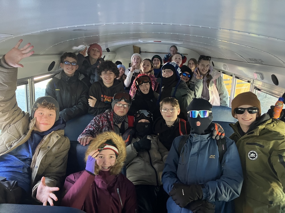 students on bus to Brian Head