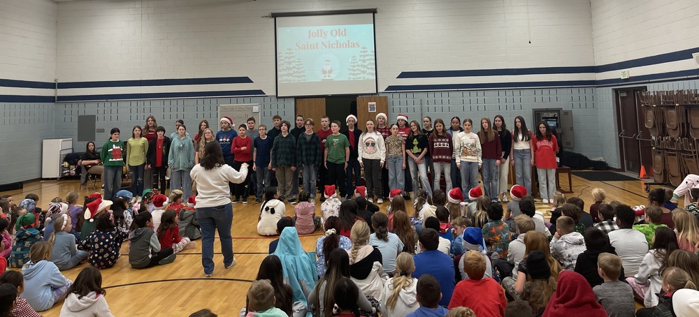 choir students singing