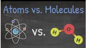 pic that says atoms vs molecules