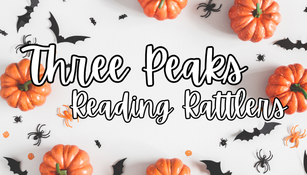 Picture of pumpkins, bats, and spiders.