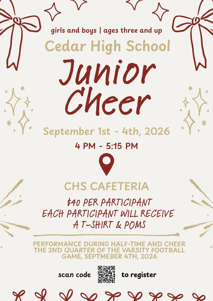 CHS JR Cheer clinic flyer