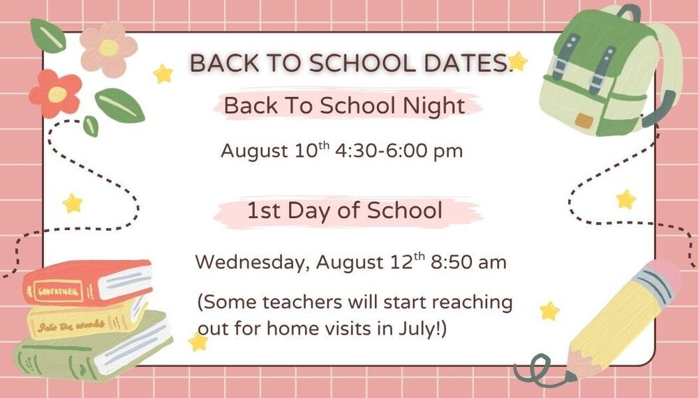 Back to School Information