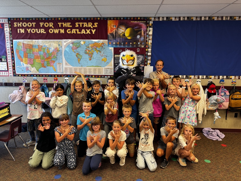 3rd grade class visit with Thor