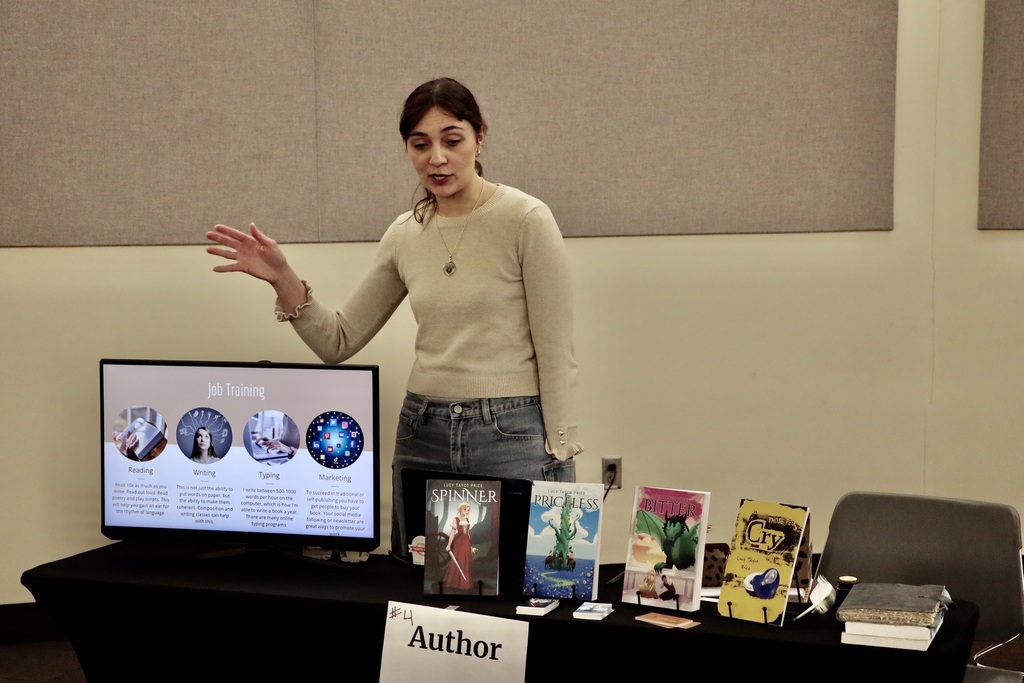 A local author speaks about her writing and how students can start.