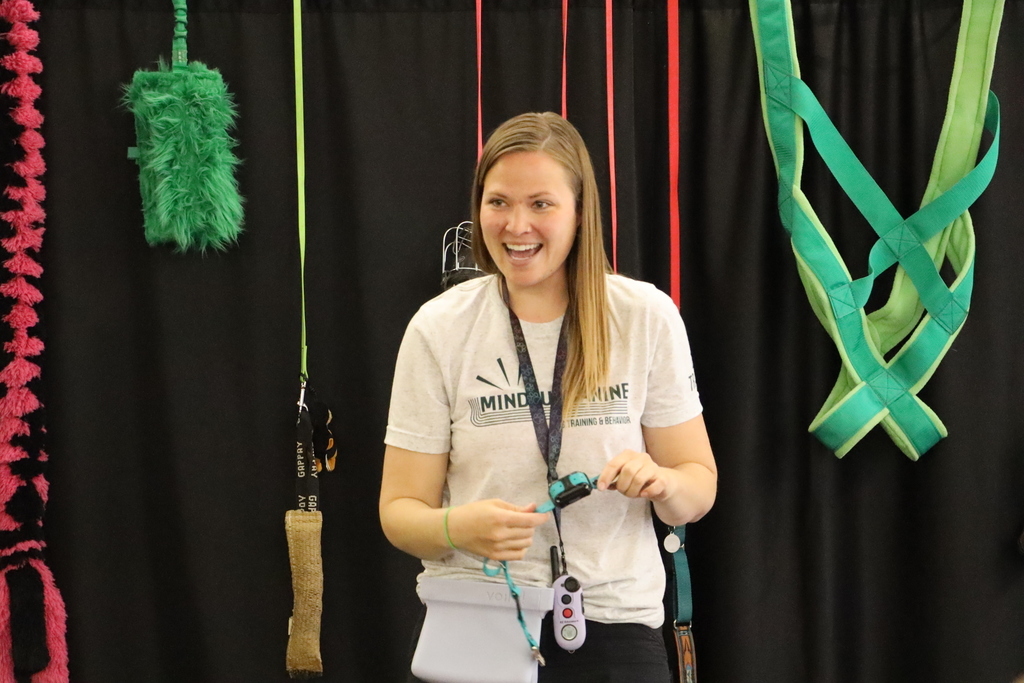 Career opportunities included a presentation on dog training.