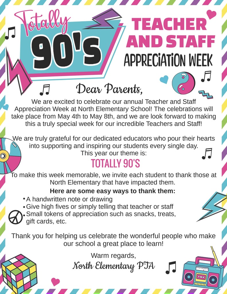 Teacher/Staff Appreciation Week flyer