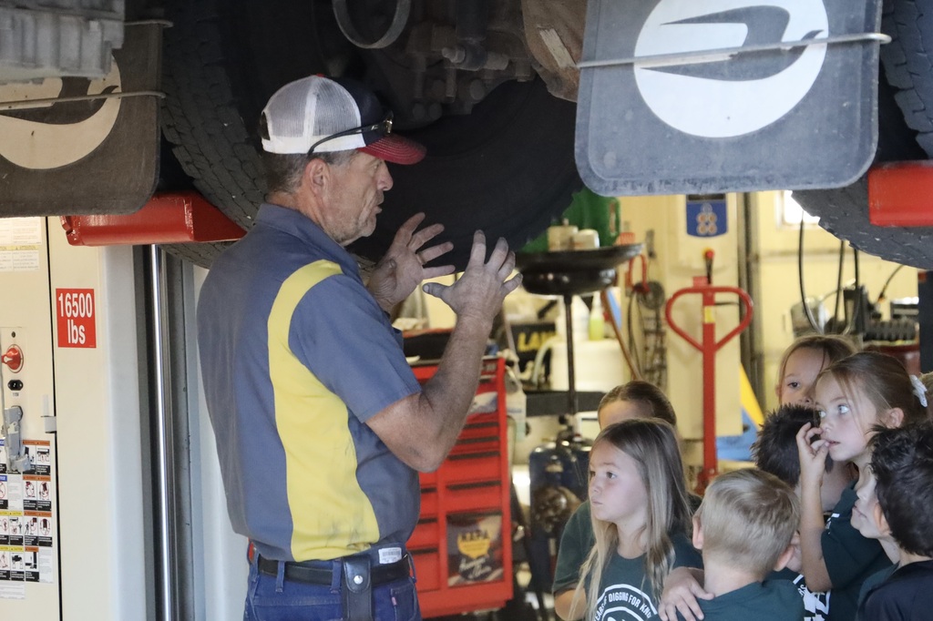 A bus mechanic explains what make the bus go.