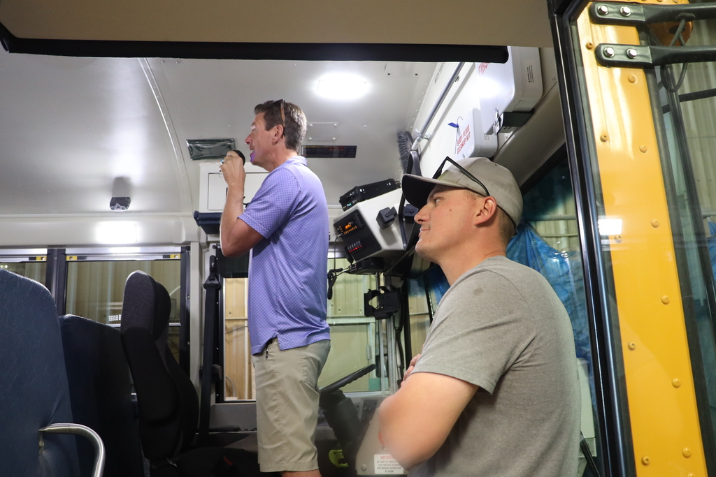 A bus driver explains proper bus etiquette.