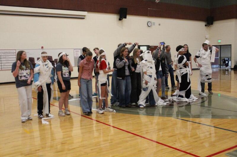 students dressed up