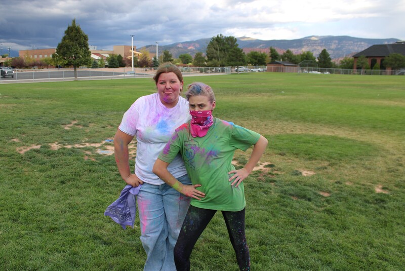 kids with chalk dust