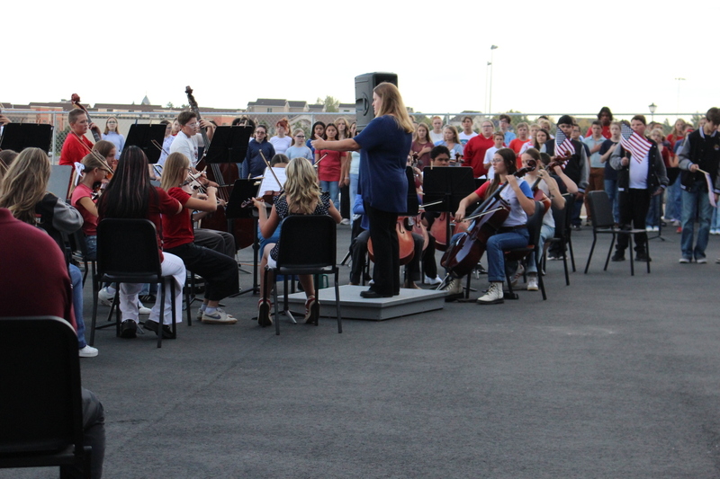 orchestra playing
