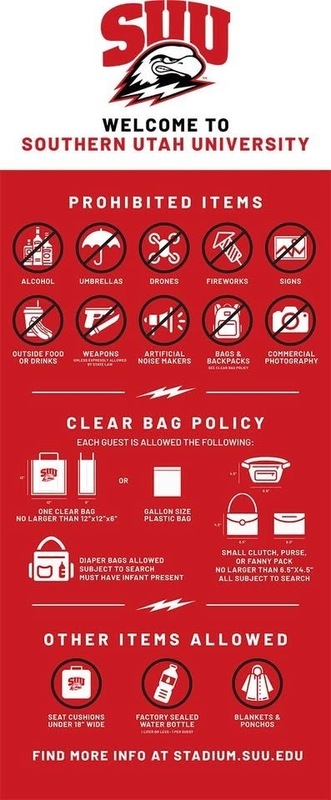 SUU Bag policy
