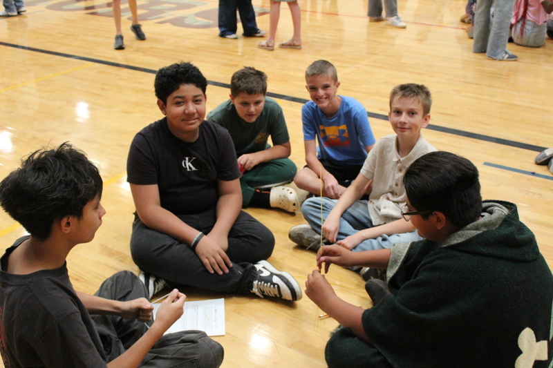 students in the gym