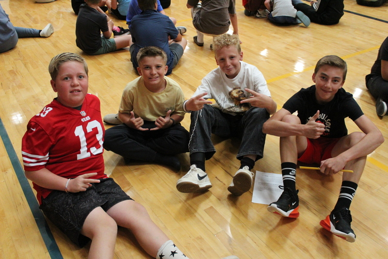 students in the gym