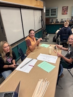 students designing bridges