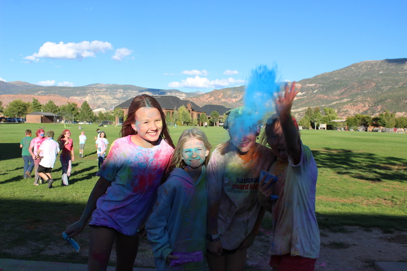 kids with chalk