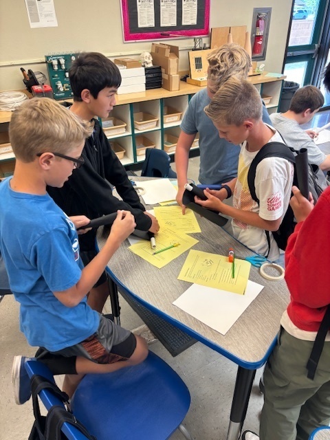 students preparing for rocket launch in Exploring Tech